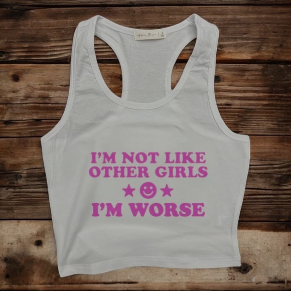 I'm Worse Crop Tank - Picture 1 of 1